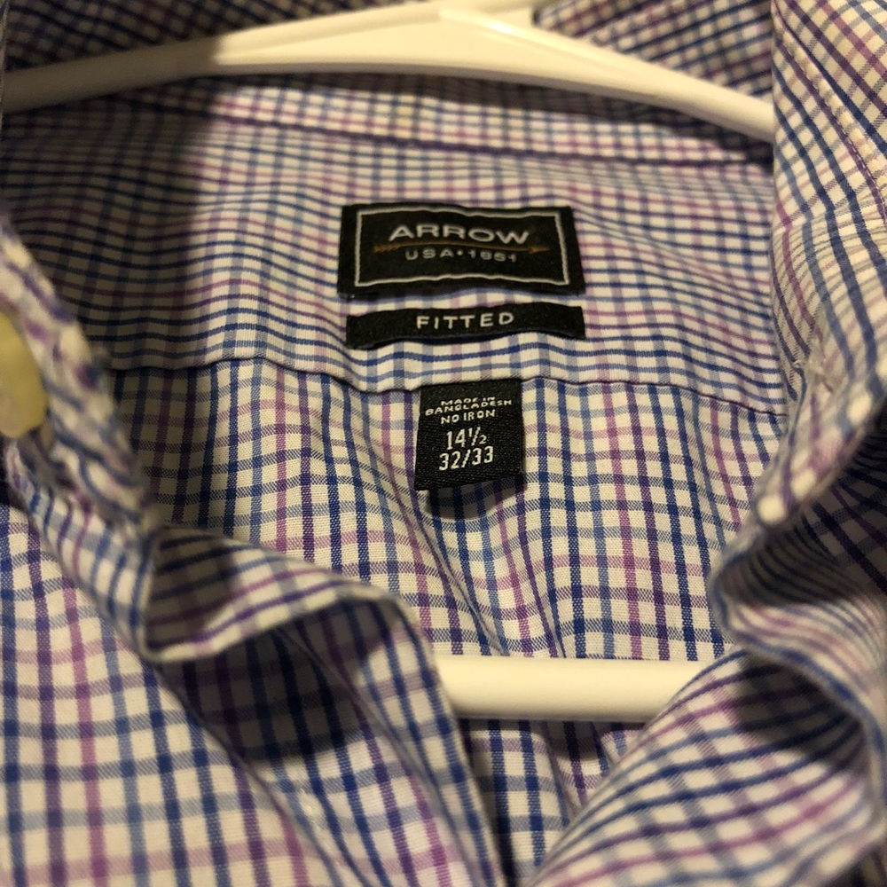 Fitted Arrow Button Down Shirt